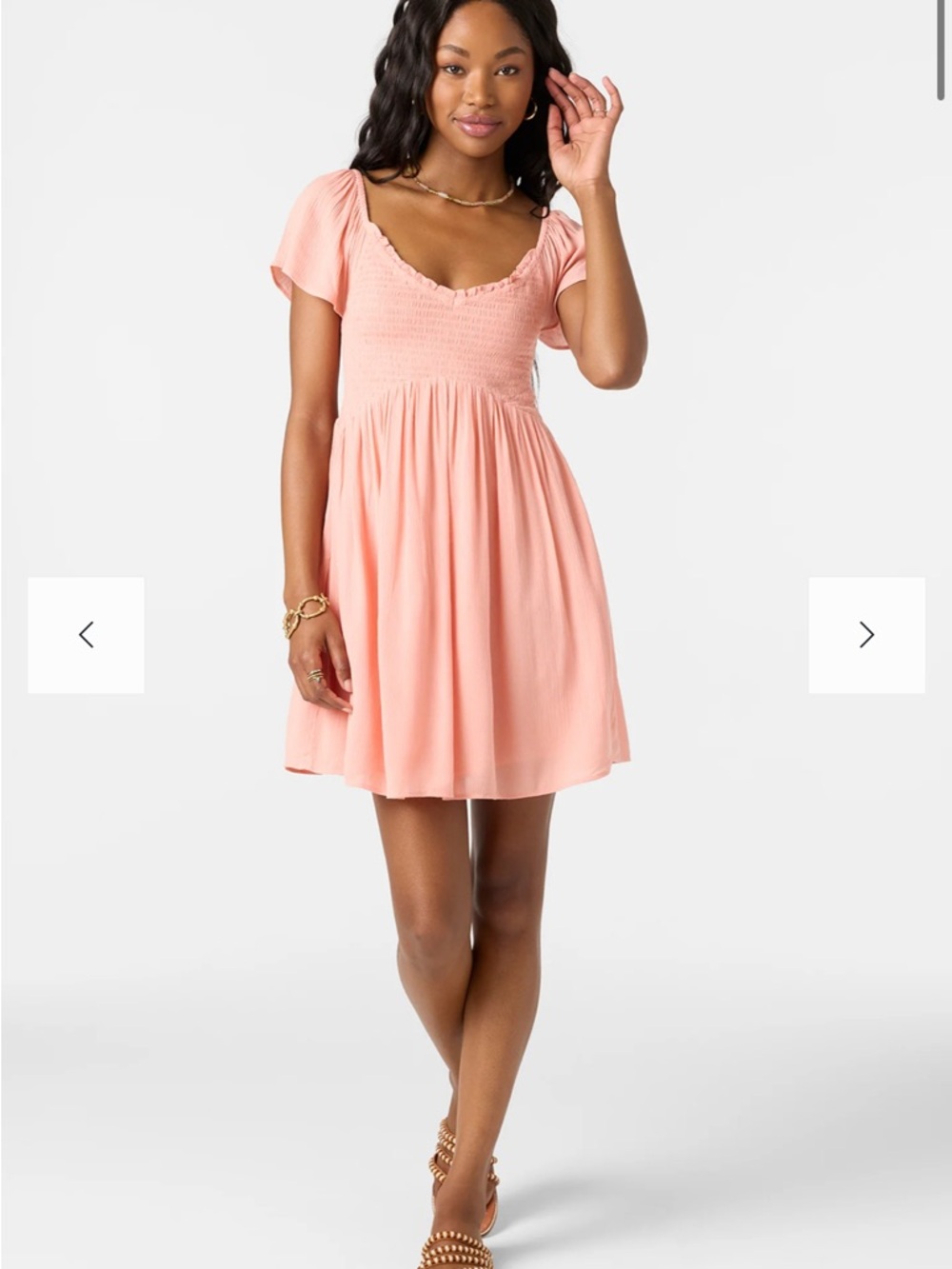 NWOT O’Neill Hayzel Mini Dress in Peach